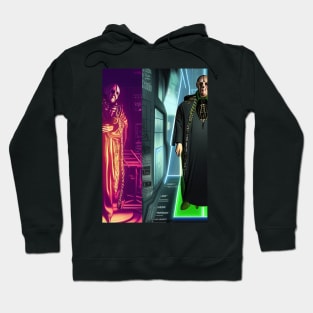 Cyberpunk Aleister Crowley The Great Beast of Thelema painted in a Surrealist and Impressionist style Hoodie
